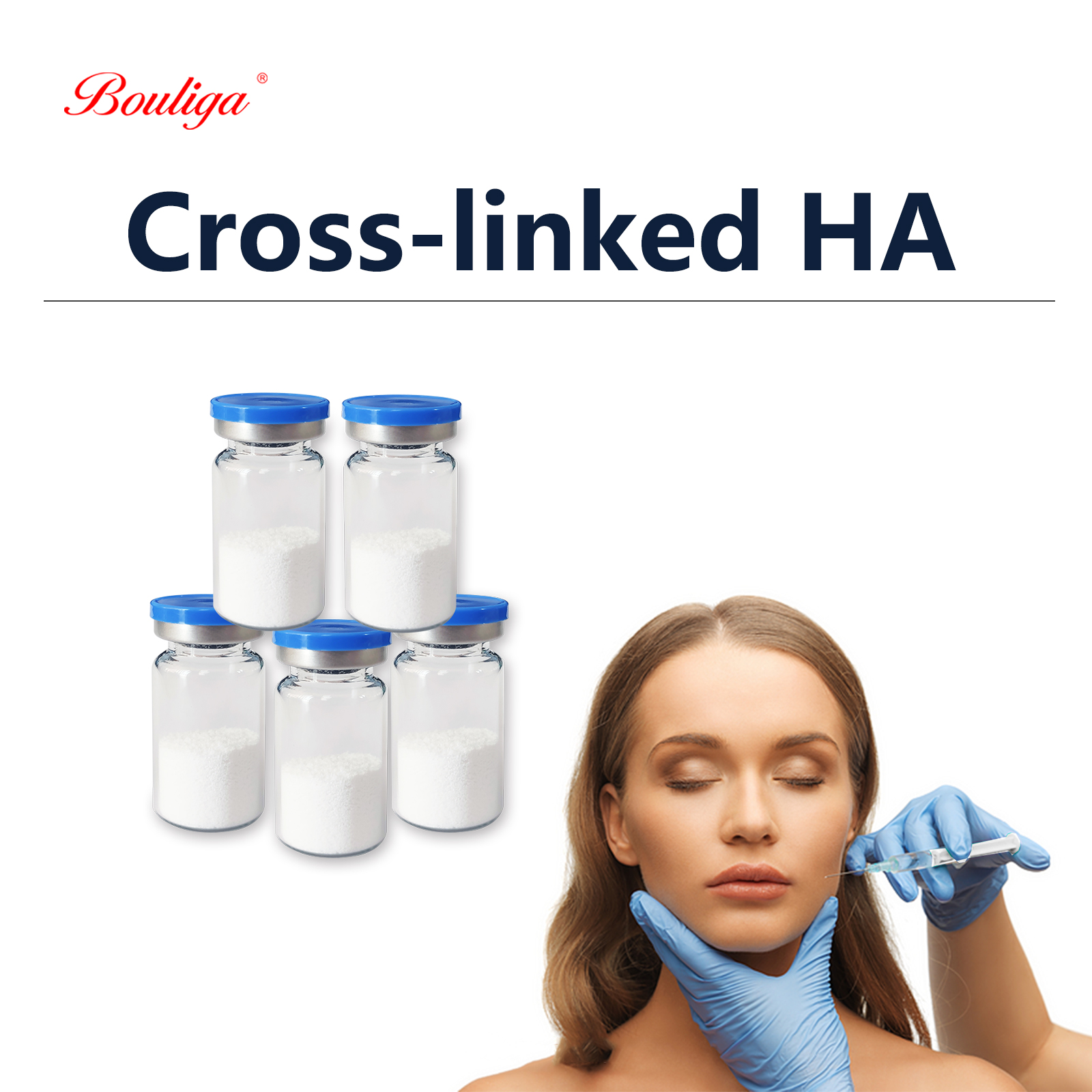 Bouliga Cross-linked hyaluronic acid powder BBDE injection grade HA 