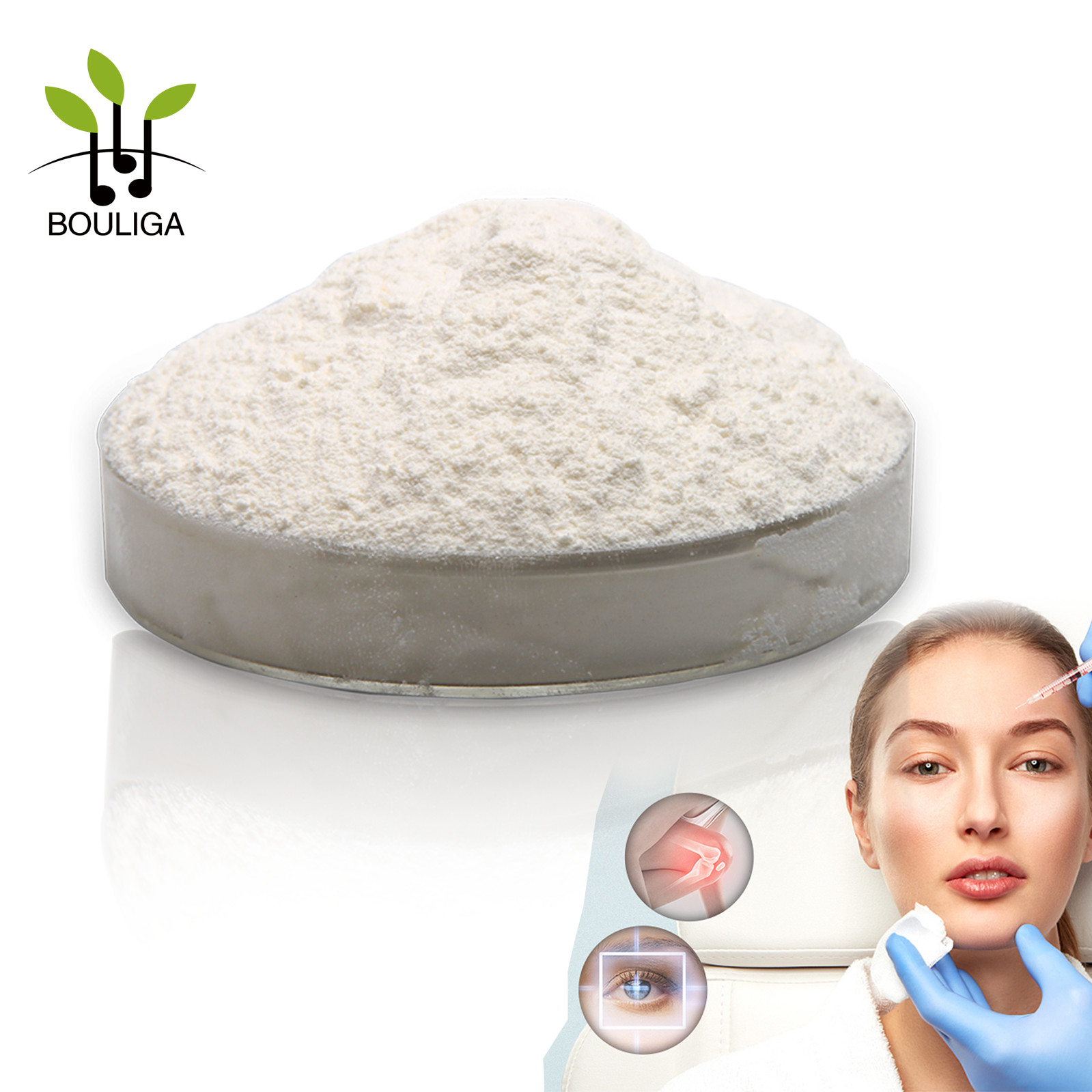Used in Surgery and Eye Drop Sodium Hyaluronate Powder Pharmaceutical Grade Raw Material