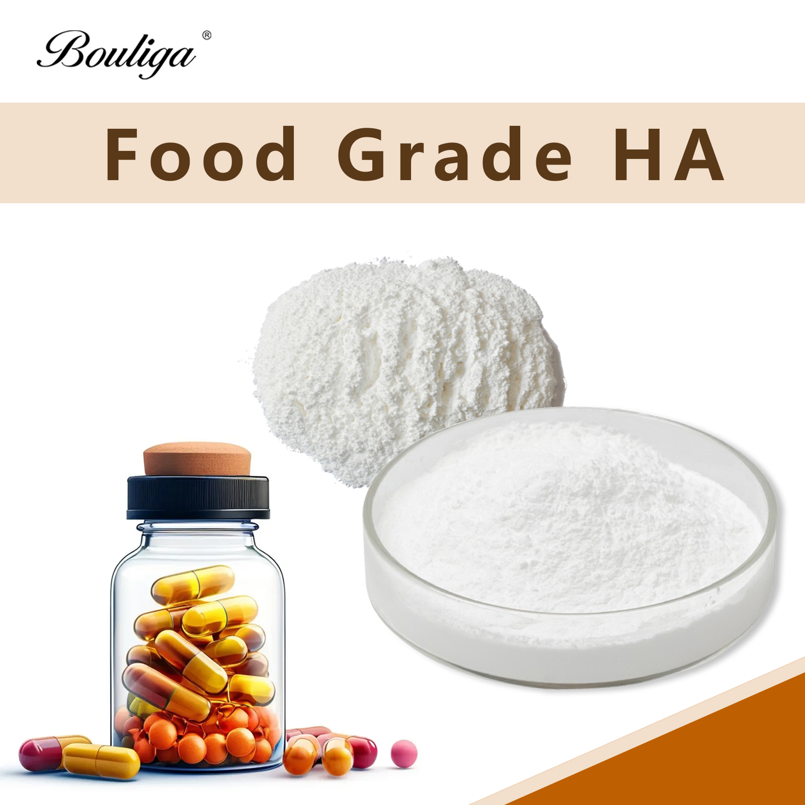 Food grade sodium hyaluronate powder hyaluronic acid powder 