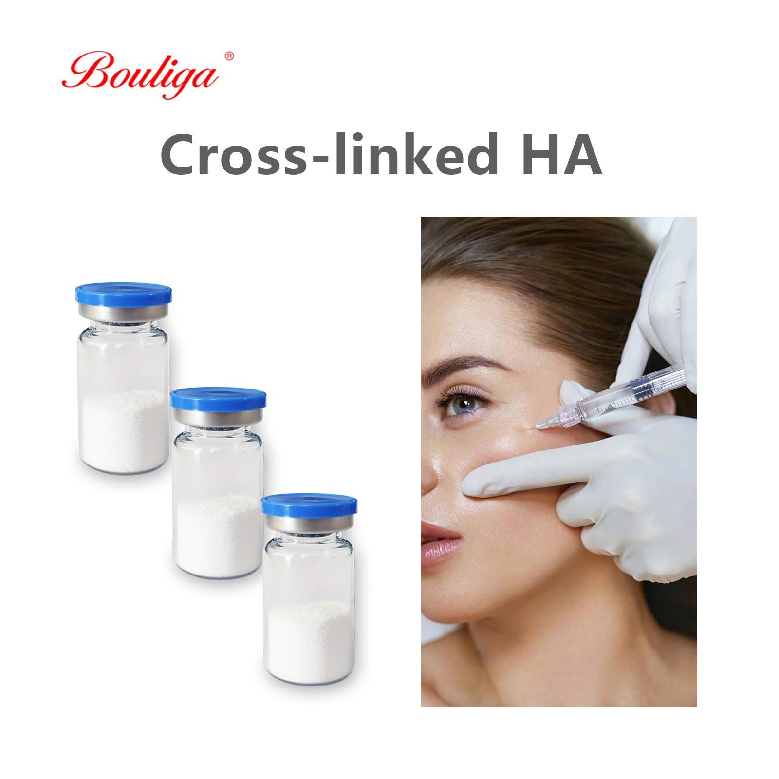 Factory Supply Cross-lineked Hyaluronic Acid Powder 