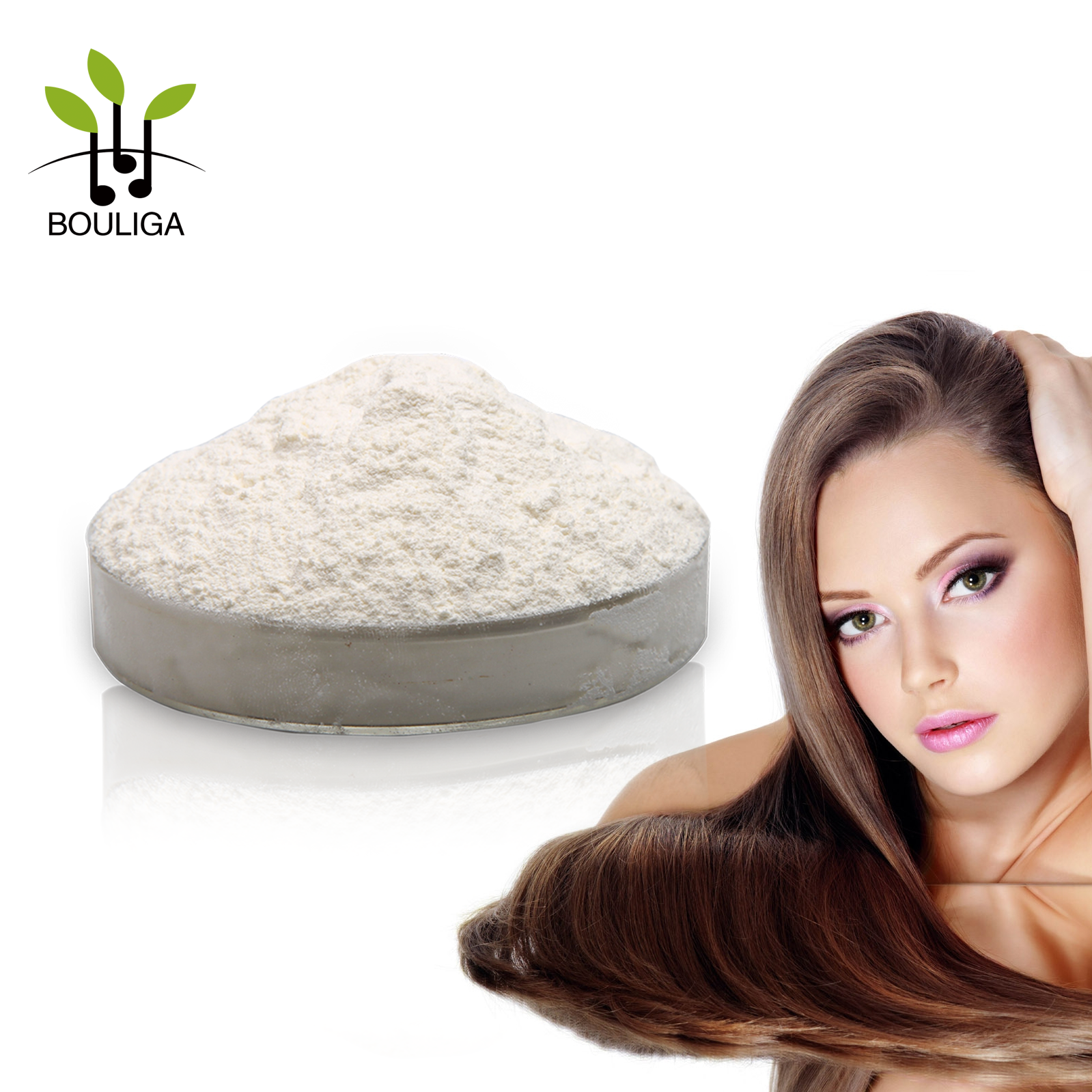 Shandong Bouliga Cationic Sodium Hyaluronate Powder ues for hair and scalp care:
