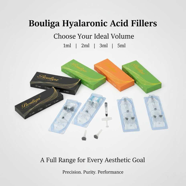 Bouliga GMP certified dermal filler 1ml 2ml 5ml 10ml Cross Linked Hyaluronic Acid Filler for Lips