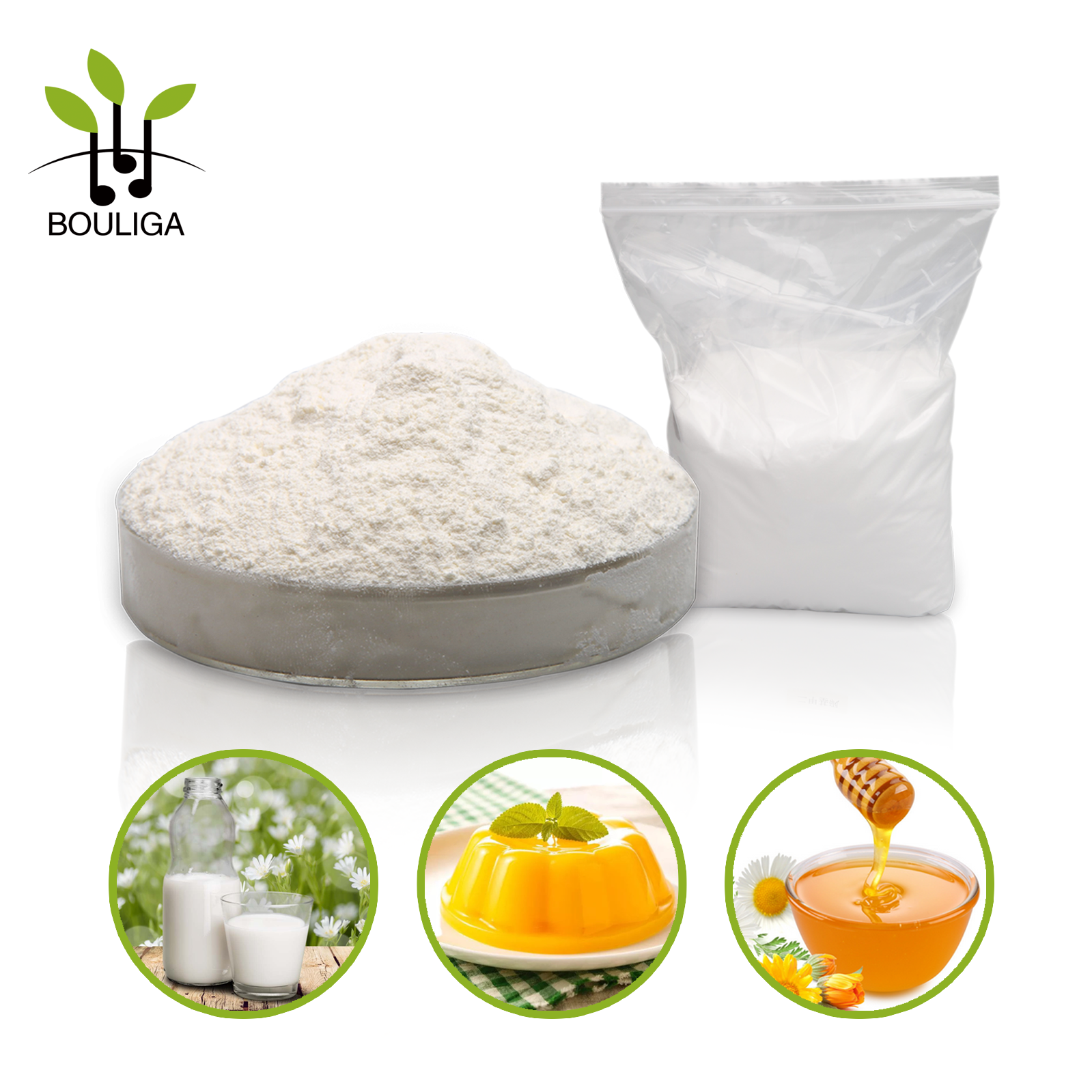Bouliga a top-quality cosmetic grade product 2000da-100Mda Sodium Hyaluronate Powder(Hyaluronic acid powder)